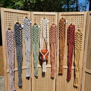 Handmade Macramé Plant Hangers in Assorted Colors